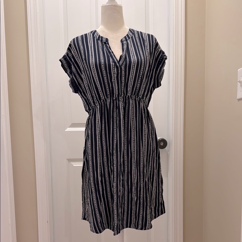 Sweet Wanderer Blue and White Maternity Dress